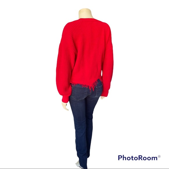 No Boundaries Sweater Chenille Distressed Pullover Top - Picture 6 of 7